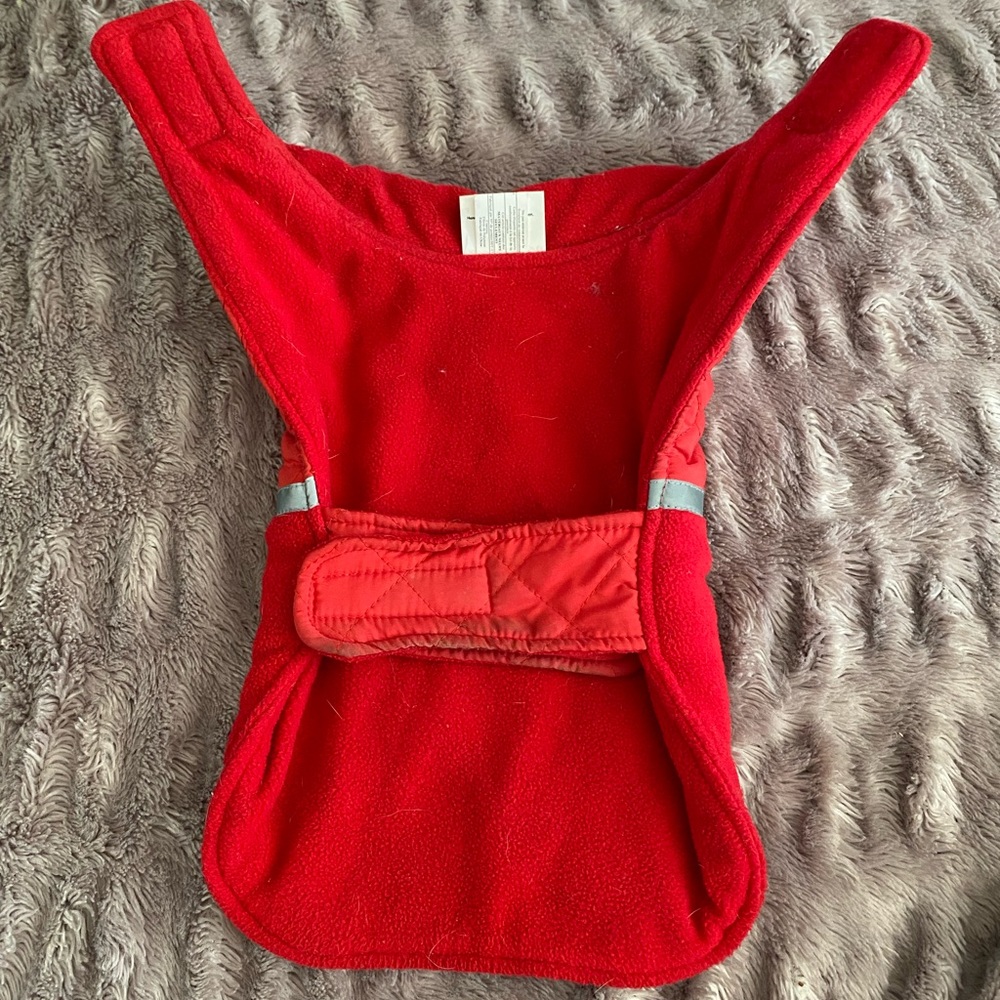 Red Dog Coat with Velcro closures